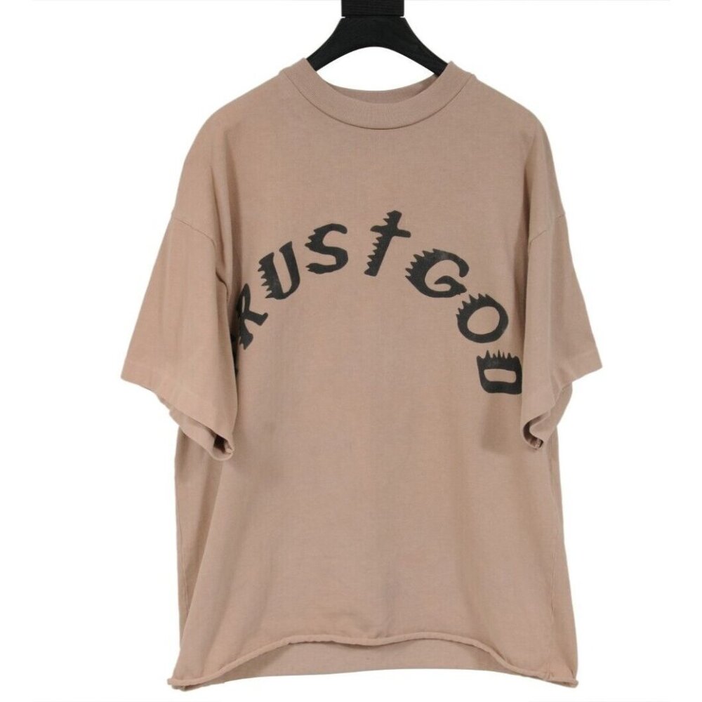 Kanye West CPFM Trust God Sunday Service Yeezy T Shirt Small Beige Tan Cactus